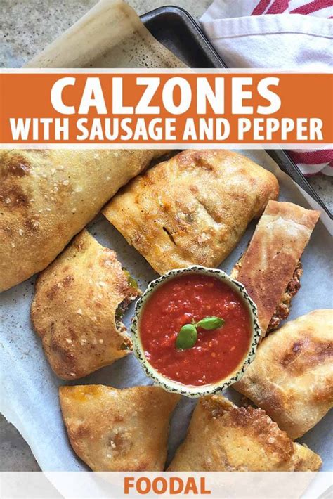 calzones-with-sausage-and-peppers-recipe-foodal image