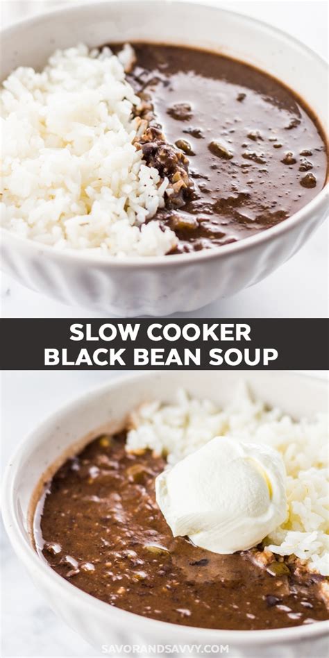 vegetarian-crockpot-black-bean-soup-recipe-savor image