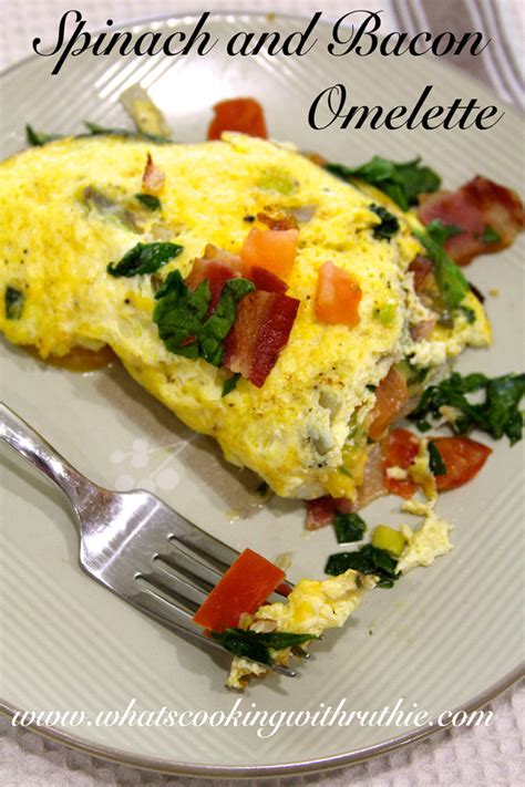 spinach-and-bacon-omelette-recipe-cooking-with image