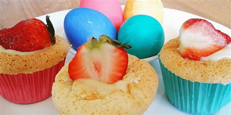 vanilla-stuffed-strawberry-cupcakes-easter-special image