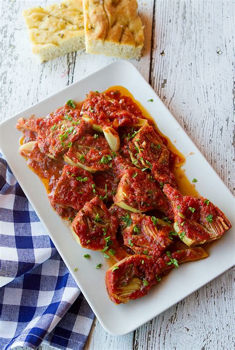 braised-artichokes-in-tomato-sauce-italian-food-forever image