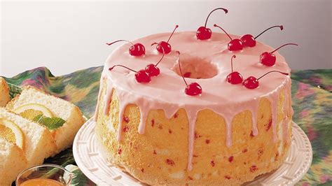low-fat-cherry-almond-angel-cake image