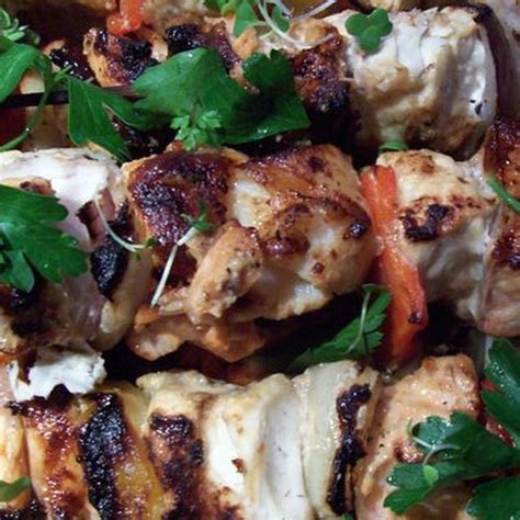 grilled-soy-and-dijon-marinated-swordfish-kababs image