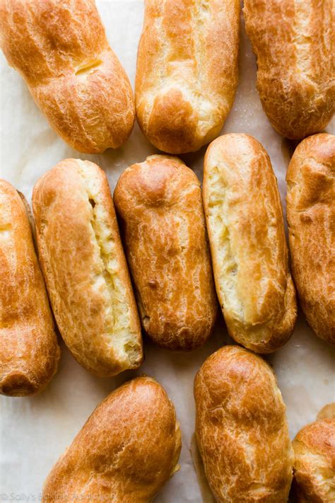 homemade-eclairs-with-peanut-butter-mousse-filling image