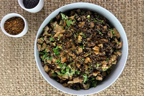 wild-rice-salad-with-asian-sauted-mushrooms image