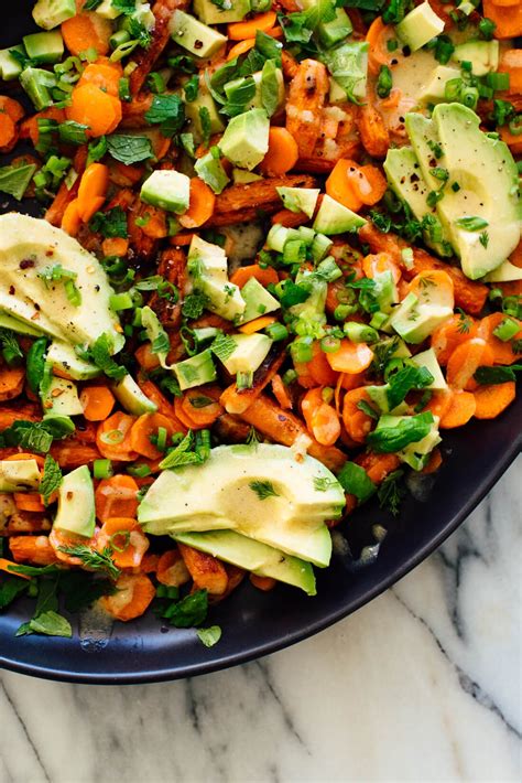 roasted-raw-carrot-salad-with-avocado-cookie-and image