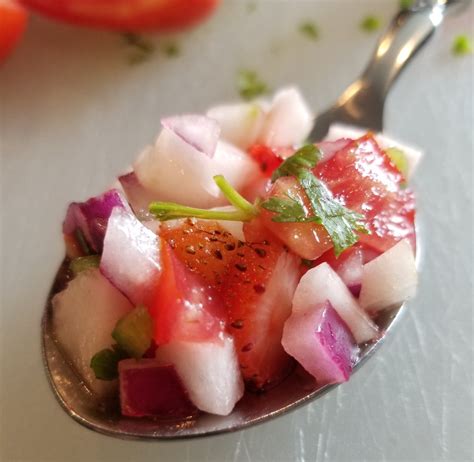cucumber-strawberry-salsa-delishably image