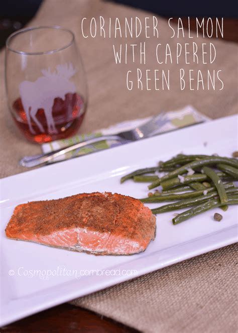 coriander-salmon-with-capered-green-beans image