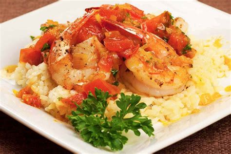 pan-seared-shrimp-with-saffron-tomato-sauce image