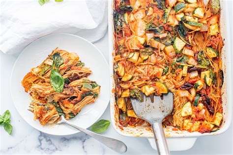 easy-vegan-baked-spaghetti-healthygirl-kitchen image