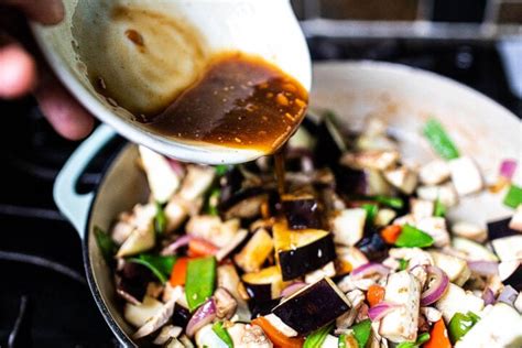 eggplant-stir-fry-with-thai-basil-and-chicken image