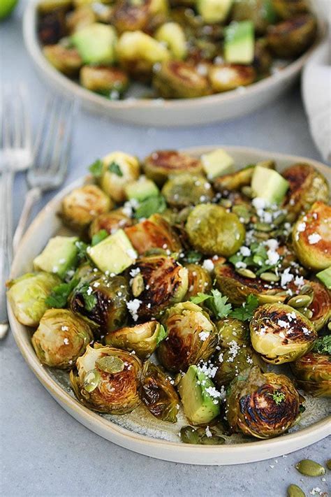 honey-lime-roasted-brussels-sprouts-two-peas image