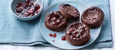 chocolate-crumpets-with-black-cherry-jam-the-great image