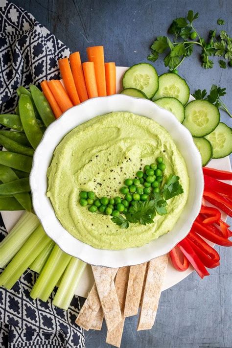 pea-hummus-veggie-desserts-easy-vegan-dip image
