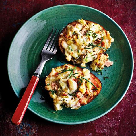 baked-potato-with-tuna-melt-topping-healthy image