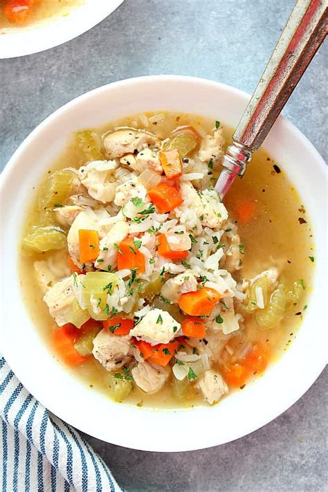 instant-pot-chicken-and-rice-soup-recipe-crunchy image