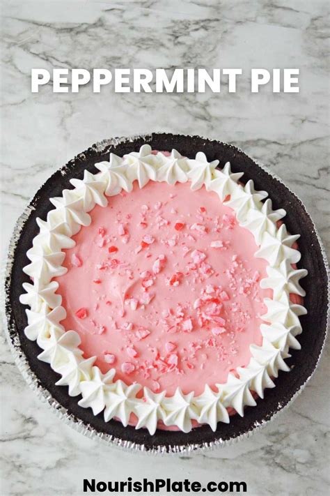 easy-no-bake-peppermint-pie-recipe-nourish-plate image