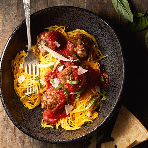 spaghetti-squash-and-meatballs-recipe-eatingwell image