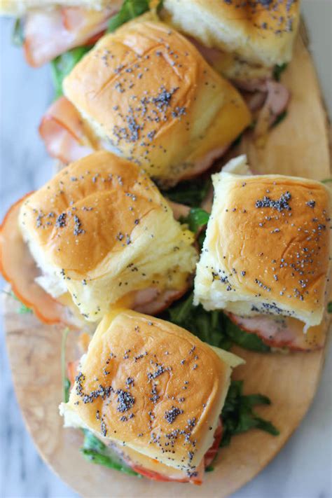 baked-ham-and-cheese-sliders-damn-delicious image