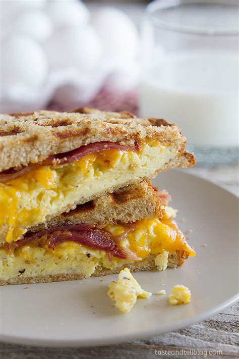 waffled-breakfast-grilled-cheese-sandwich image