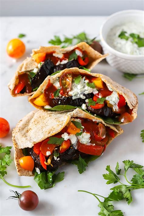 roasted-eggplant-and-pepper-pita-sandwich-dietitian image