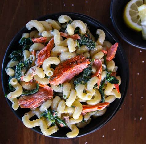 salmon-spinach-pasta-salmon-pasta-recipe-the-food image