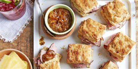 ham-biscuit-sandwiches-with-apricot-mustard-country image