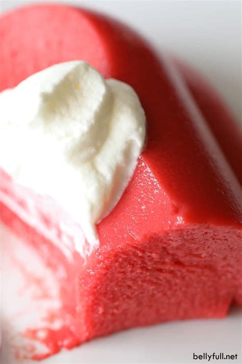 creamy-strawberry-jello-mold-belly-full image