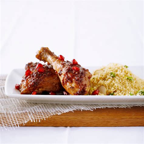 pomegranate-chicken-with-almond-couscous-chickenca image