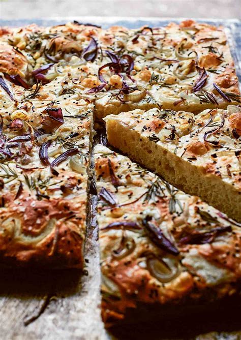 focaccia-with-red-onion-and-rosemary-leites-culinaria image