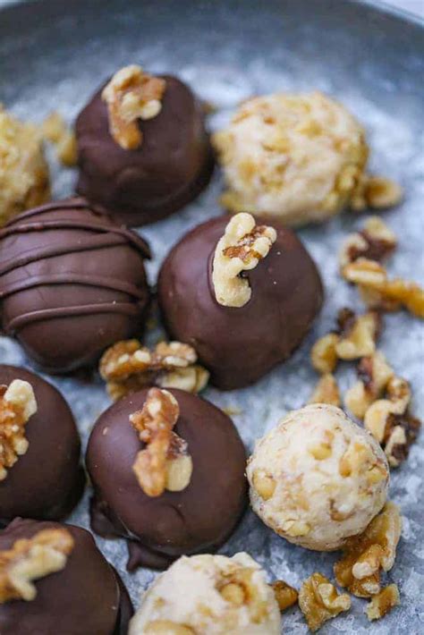 chocolate-maple-cream-truffles-the-baking image