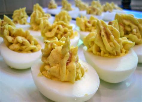 nans-gourmet-foods-balsamic-bacon-deviled-eggs image