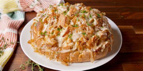 best-french-onion-pull-apart-cheesy-bread-recipe-delish image