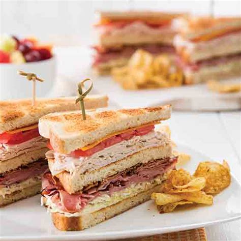 double-decker-club-sandwiches-recipe-paula-deen image