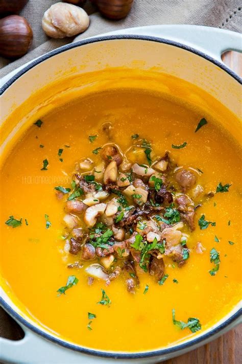 creamy-pumpkin-soup-with-mushrooms-chestnuts image