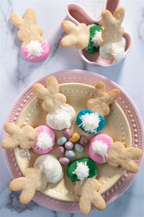 easter-bunny-cookies-with-fluffy-tails-lemon-blossoms image
