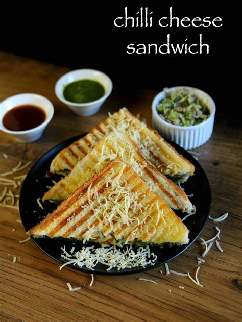 grilled-cheese-chilli-sandwich-recipe-hebbars-kitchen image