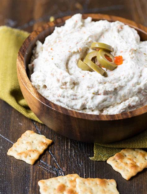 easy-green-olive-dip-0nly-5-ingredients-garnish-with image