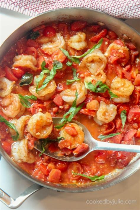 tomato-basil-shrimp-low-carb-weeknight-meal image