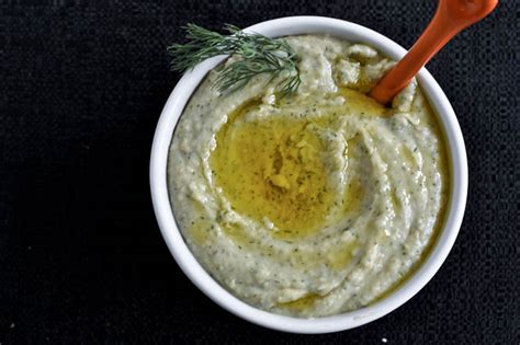 roasted-garlic-and-dill-white-bean-dip-how-sweet-eats image