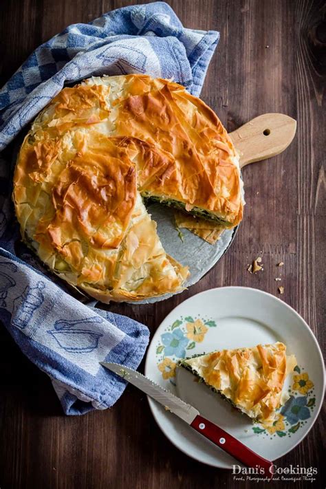 spinach-and-leeks-filo-pie-danis-cookings image