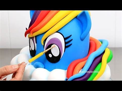 how-to-make-a-rainbow-dash-pony-cake-youtube image
