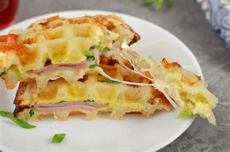 ham-cheese-panini-waffle-recipe-cookme image