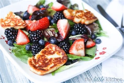 triple-berry-salad-with-halloumi-recipe-the-little-kitchen image