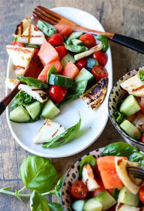 grilled-halloumi-watermelon-salad-the-food-blog image