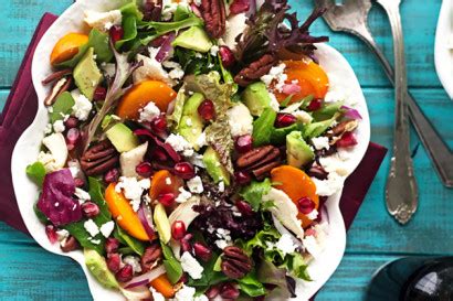 pomegranate-persimmon-salad-with-honey-balsamic image