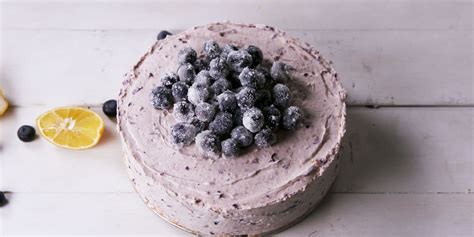 best-lemon-blueberry-mousse-cake-recipe-delish image