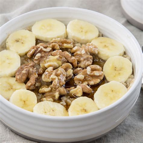 banana-nut-oatmeal-recipe-deliciously-plated image