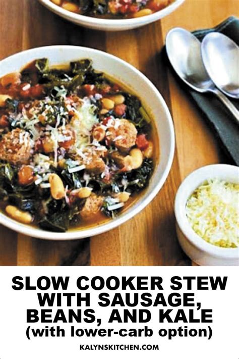 slow-cooker-stew-with-sausage-beans-and-kale image