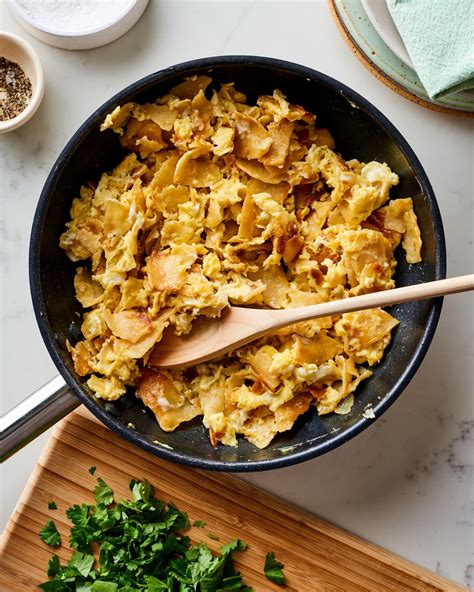 the-easiest-migas-recipe-mexican-scrambled-eggs image